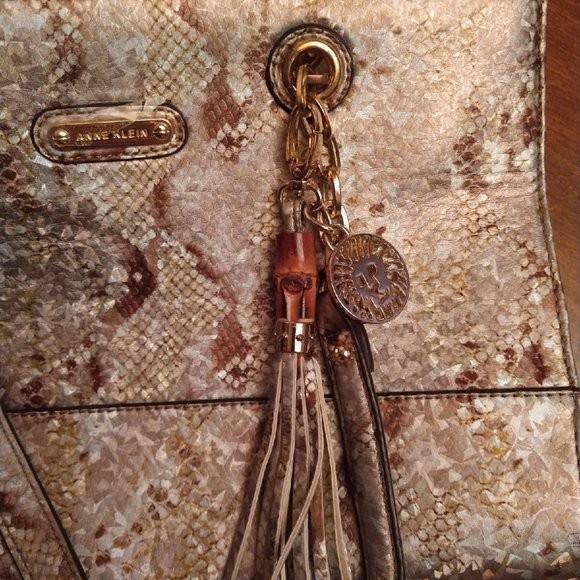 Anne Klein snake print purse bag - Picture 2 of 4